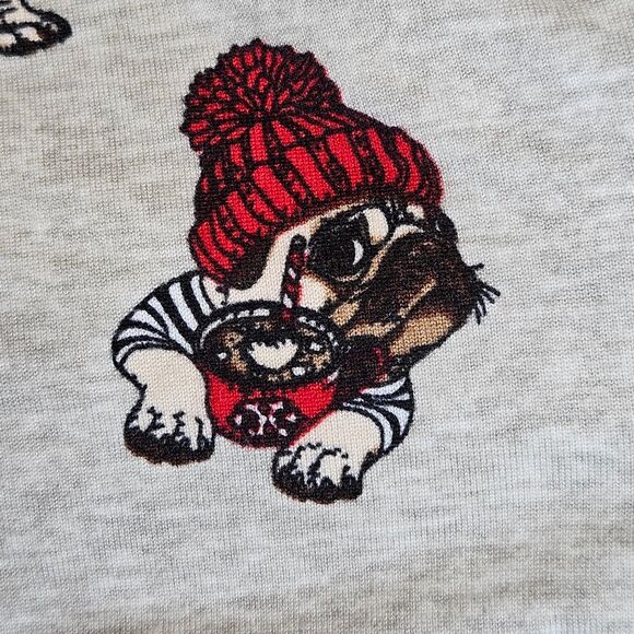 Santa's Treasures Christmas Dressed Pug Dogs Pull On Loungewear Pajama Pants - Picture 7 of 12